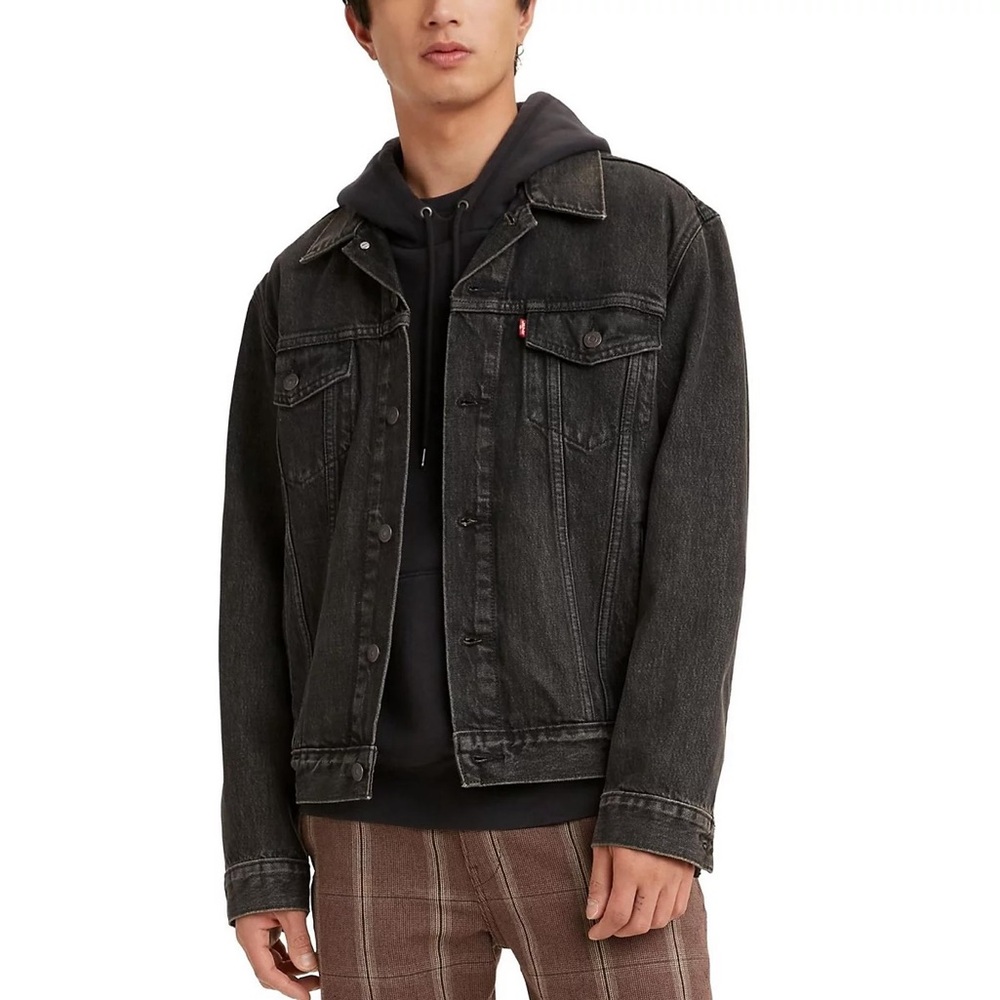 Levi’s Regular Fit Non-Stretch Denim Trucker Jacket | Black | Men’s Medium